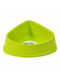 Comedero bebedero triangular para las mascotas del hogar, plato,bandeja, perro, gato. Capacidad de 1,1 L Color surtido. 9 x 25 x