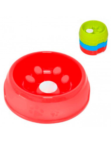 Comedero bebedero circular para las mascotas del hogar, plato,bandeja, perro, gato. Capacidad de 0,8 L Color surtido. Diametro 2