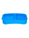 Comedero bebedero rectangular doble para las mascotas del hogar, plato,bandeja, perro, gato. Capacidad de 0,6 L Color surtido. 7