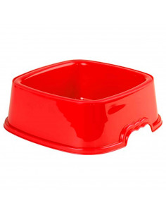Comedero bebedero rectangular para las mascotas del hogar, plato,bandeja, perro, gato. Capacidad de 0,75 L Color surtido. 6 x 17