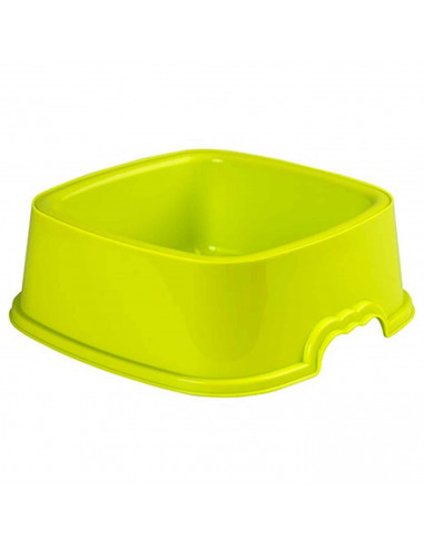 Comedero bebedero rectangular para las mascotas del hogar, plato,bandeja, perro, gato. Capacidad de 0,75 L Color surtido. 6 x 17