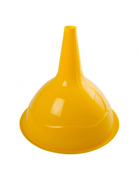 Embudo de plástico resistente color surtido para aceite, gasolina, diesel, agua, etc. Color Surtido. Diametro 22,5 cm