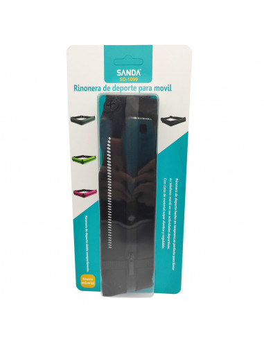Riñonera running de neopreno con 2 compartimentos, impermeable, cinturón para correr universal, banda elástica ajustable, deport