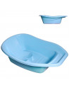 Tradineur - Bañera de plástico para bebés de 0 - 12 meses, higiene, baño, limpieza, bebés, niños - 70 x 42 x 23 cm, color aleato