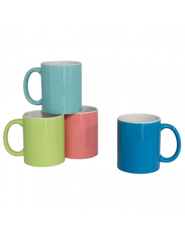 Taza de cerámica surtido, tazón desayuno, café, infusiones, diseño clásico, resistente y duradera, apta para lavavajillas y micr