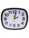 Reloj despertador silencioso con luz y alarma, plástico, función snooze, funcionamiento con pila, 10 x 11,6 x 3,9 cm, color alea