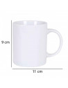 Taza de cerámica blanca, tazón desayuno, café, infusiones, diseño clásico, resistente y duradera, apta para lavavajillas y micro
