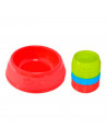 Comedero bebedero redondo 16 cm de diametro para las mascotas del hogar, plato,bandeja, perro, gato. Capacidad de 0,6 L Color su