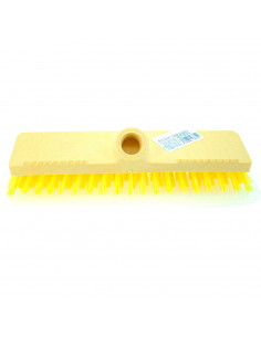 Tradineur - Cepillo duro de plástico para suelos, cerdas de 3 cm, agujero de rosca, limpieza de interior y exterior, hogar, host