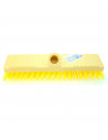Tradineur - Cepillo duro de plástico para suelos, cerdas de 3 cm, agujero de rosca, limpieza de interior y exterior, hogar, host