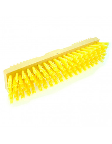 Tradineur - Cepillo duro de plástico para suelos, cerdas de 3 cm, agujero de rosca, limpieza de interior y exterior, hogar, host