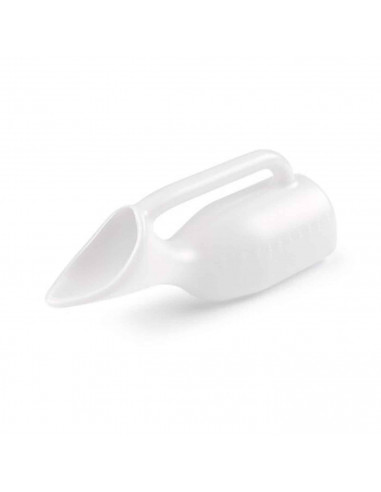 Orinal para mujer de plastico color blanco, para usar en el hogar, baño, medico, trabajo, hospita o cuidado de personas.  13 x 3