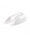 Orinal para mujer de plastico color blanco, para usar en el hogar, baño, medico, trabajo, hospita o cuidado de personas.  13 x 3