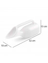 Orinal para mujer de plastico color blanco, para usar en el hogar, baño, medico, trabajo, hospita o cuidado de personas.  13 x 3