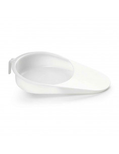 Orinal sanitario de plastico color blanco, para usar en el hogar, baño, medico, trabajo, hospita o cuidado de personas dependien