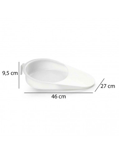 Orinal sanitario de plastico color blanco, para usar en el hogar, baño, medico, trabajo, hospita o cuidado de personas dependien