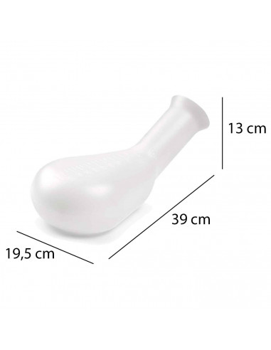 Orinal sanitario de hombre color blanco, para usar en el hogar, baño, medico, trabajo, hospita o cuidado de personas dependiente