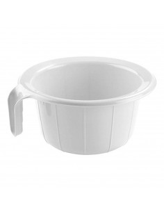 Tradineur - Orinal sanitario redondo, color blanco, usar en el hogar, baño, medico, trabajo, hospital o cuidado de personas depe