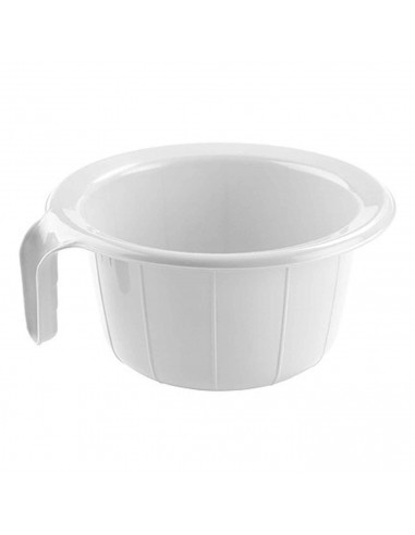 Tradineur - Orinal sanitario redondo, color blanco, usar en el hogar, baño, medico, trabajo, hospital o cuidado de personas depe