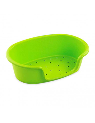 Tradineur - Cama de plástico para perros y gatos. Cesta, canasta, cuna para mascotas, animales, cómodo apoyo para el mentón, 14