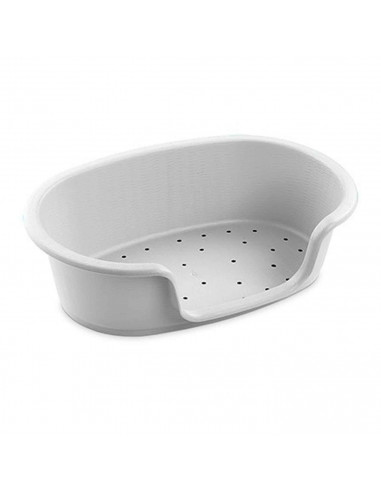 Tradineur - Cama de plástico para perros y gatos. Cesta, canasta, cuna para mascotas, animales, cómodo apoyo para el mentón, 14
