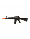 Rifle de plástico con sonido de disparos, complemento de disfraces, carnaval, halloween, festividades y celebraciones. Color neg