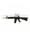 Rifle de plástico con sonido de disparos, complemento de disfraces, carnaval, halloween, festividades y celebraciones. Color neg