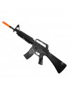 Rifle de plástico con sonido de disparos, complemento de disfraces, carnaval, halloween, festividades y celebraciones. Color neg