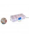 Caja organizadora multiusos nº 19 de plástico con separadores, 8 compartimentos, almacenaje de tornillos, tuercas, accesorios pe