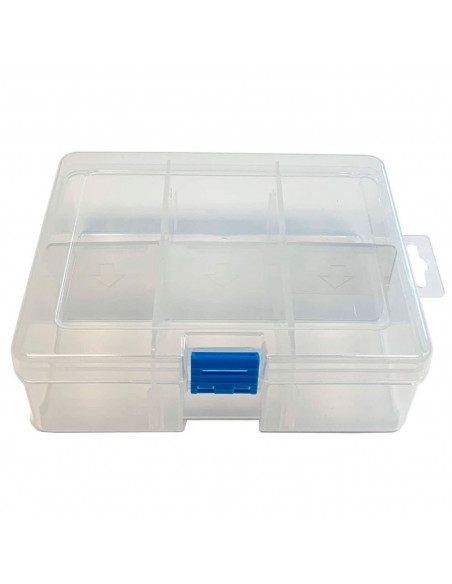 Caja organizadora de plástico nº 20, multiusos, con separadores, 6 compartimentos, almacenaje de tornillos, tuercas, accesorios Caja organizadora de plástico nº 20, multiusos, con separadores, 6 compartimentos, almacenaje de tornillos, tuercas, accesorios