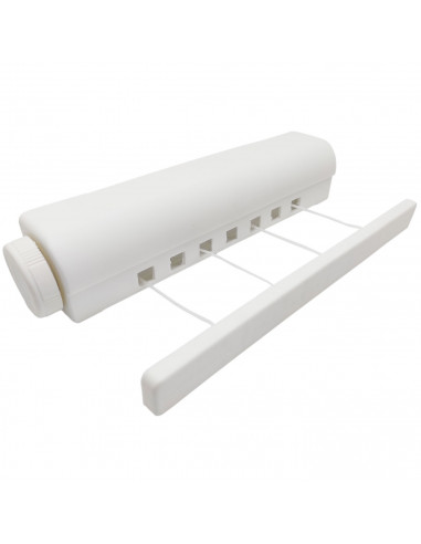 Tradineur - Tendedero extendible de 4 cuerdas - Superficie de tendido 14,4 metros, 3,6 m por cada cuerda - Ideal para tender, ho