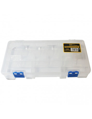 Caja organizadora multiusos nº 22 con separadores, plástico, 15 compartimentos, almacenaje de tornillos, tuercas, accesorios pes