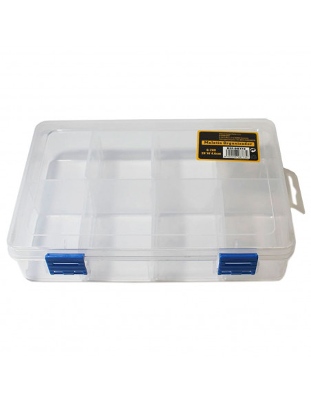 Caja organizadora multiusos nº 21 con separadores, 8 compartimentos, plástico, almacenaje de tornillos, tuercas, accesorios pesc Caja organizadora multiusos nº 21 con separadores, 8 compartimentos, plástico, almacenaje de tornillos, tuercas, accesorios pesc