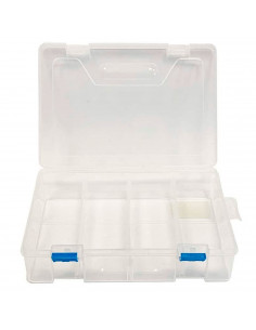 Caja organizadora nº 23 con separadores, 2 niveles, 8 compartimentos, plástico, almacenaje de tornillos, tuercas, accesorios pes