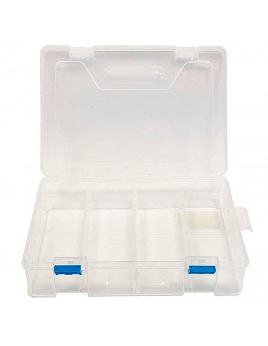 Caja organizadora nº 23 con separadores, 2 niveles, 8 compartimentos, plástico, almacenaje de tornillos, tuercas, accesorios pes