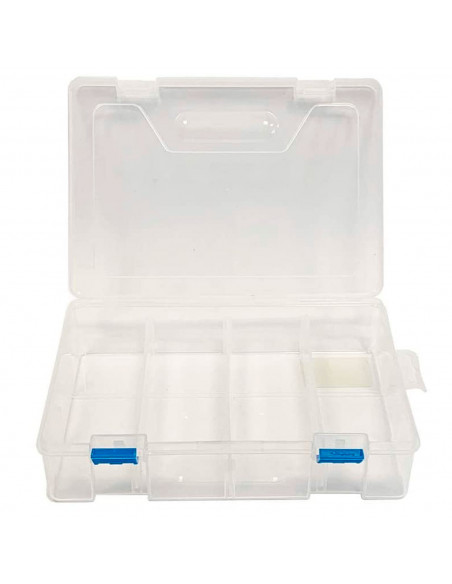 Caja organizadora nº 23 con separadores, 2 niveles, 8 compartimentos, plástico, almacenaje de tornillos, tuercas, accesorios pes Caja organizadora nº 23 con separadores, 2 niveles, 8 compartimentos, plástico, almacenaje de tornillos, tuercas, accesorios pes