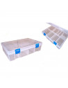 Caja organizadora nº 23 con separadores, 2 niveles, 8 compartimentos, plástico, almacenaje de tornillos, tuercas, accesorios pes