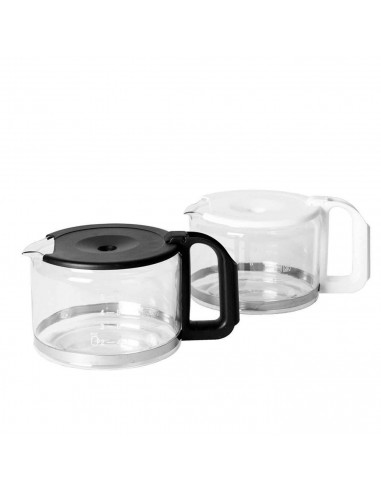 Jarra de cristal para café o infusiones con mango de plástico. Ideal para hogar o trabajo. Color Surtido. 12,5 x 19 x 15 cm