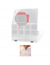 Tradineur - Caja organizadora multiusos con separadores, 10 compartimentos, plástico, almacenaje de tornillos, tuercas, accesori