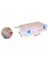 Tradineur - Caja organizadora multiusos con separadores, 10 compartimentos, plástico, almacenaje de tornillos, tuercas, accesori