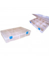 Tradineur - Caja organizadora multiusos con separadores, 10 compartimentos, plástico, almacenaje de tornillos, tuercas, accesori