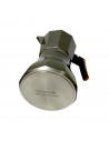 Cafetera italiana de aluminio, Capacidad: 9 tazas, Asa silicona, Inducción, asa silicona. 24 x 16 x 12 cm