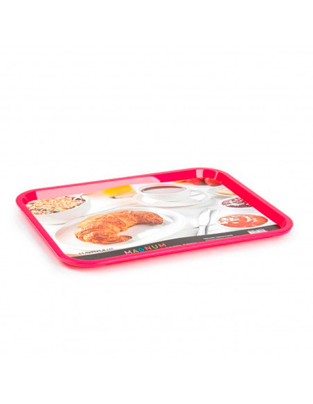 Bandeja rectangular de plastico, restaurante, cafeteria, bares, hogar, trabajo. Color surtido. 1,8 x 31 x 41 cm