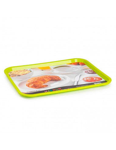 Bandeja rectangular de plastico, restaurante, cafeteria, bares, hogar, trabajo. Color surtido. 1,8 x 31 x 41 cm