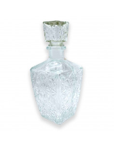 Licorera de cristal 750 ml de capacidad para fiestas, reuniones, guardar whisky u otras bebidas. 23 x 9,5 x 9,5 cm