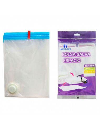 Bolsa de almacenaje salva espacio, guardar ropa al vacío, ahorro de espacio, envasar prendas, ropa de cama, mantas, cortinas, 90