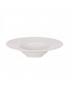 Plato de cerámica hondo para risotto, modelo denia, 25,5 cm, blanco, vajilla para tapas, pinchos y postres, cocina, hogar, hoste