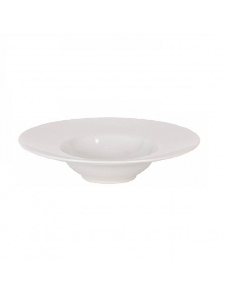 Plato de cerámica hondo para risotto, modelo denia, 25,5 cm, blanco, vajilla para tapas, pinchos y postres, cocina, hogar, hoste