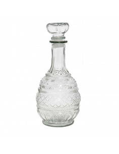 Licorera de cristal Arabia 1000 ml de capacidad para fiestas, reuniones, guardar whisky u otras bebidas. 27 x 13 x 13 cm