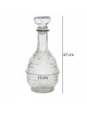 Licorera de cristal Arabia 1000 ml de capacidad para fiestas, reuniones, guardar whisky u otras bebidas. 27 x 13 x 13 cm